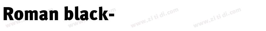 Roman black字体转换